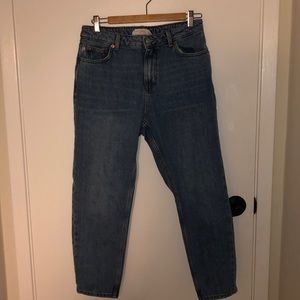Topshop High Waisted Mom Jeans Size W30&L28 Petite